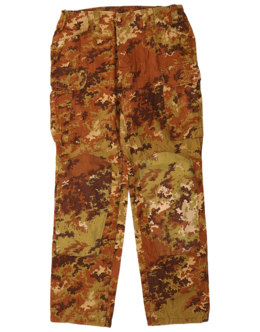 VINTAGE Mens Straight Cargo Trousers IT 50 Large W32 L31 Beige Camouflage