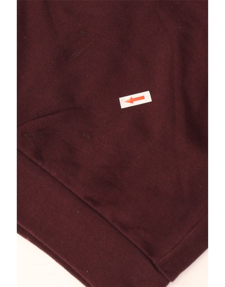 Volcom Mens Graphic Zip Hoodie Sweater Small Burgundy Cotton