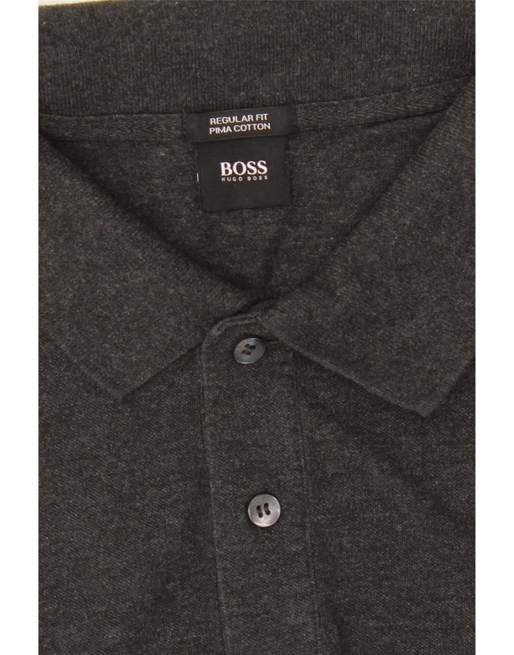 Hugo Boss Mens Regular Fit Polo Shirt 3XL Grey Cotton