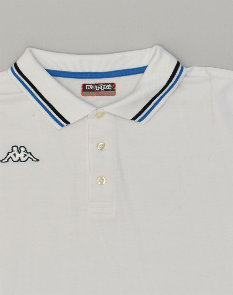 KAPPA Mens Polo Shirt XL White Cotton | Vintage Kappa | Thrift | Second-Hand Kappa | Used Clothing | Messina Hembry 