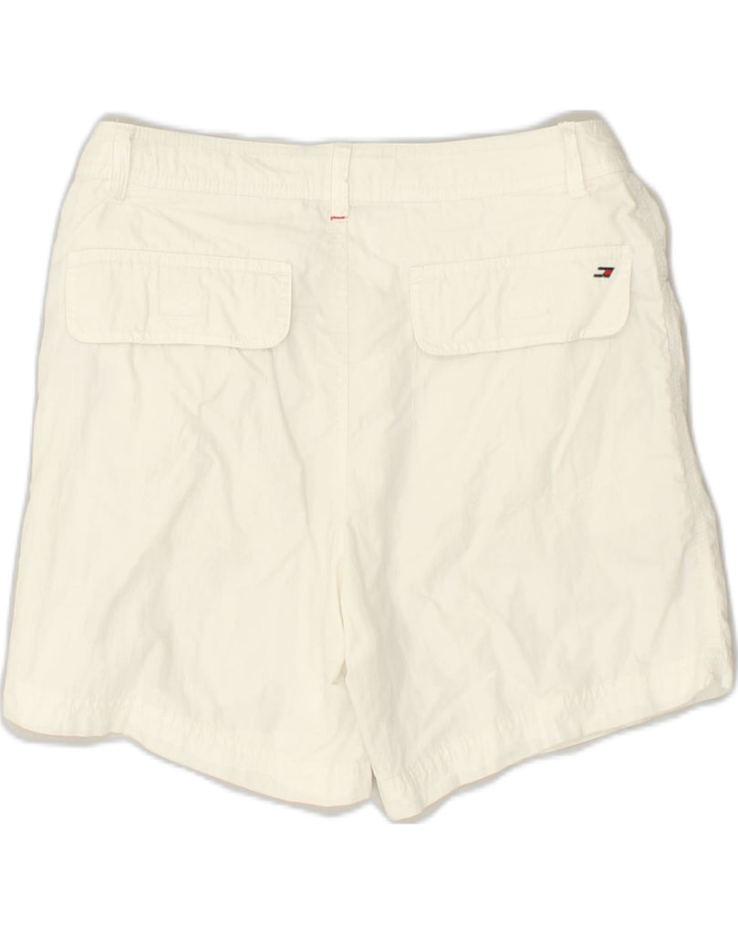 TOMMY HILFIGER Womens Sport Shorts EU 36 Small White Cotton | Vintage Tommy Hilfiger | Thrift | Second-Hand Tommy Hilfiger | Used Clothing | Messina Hembry 