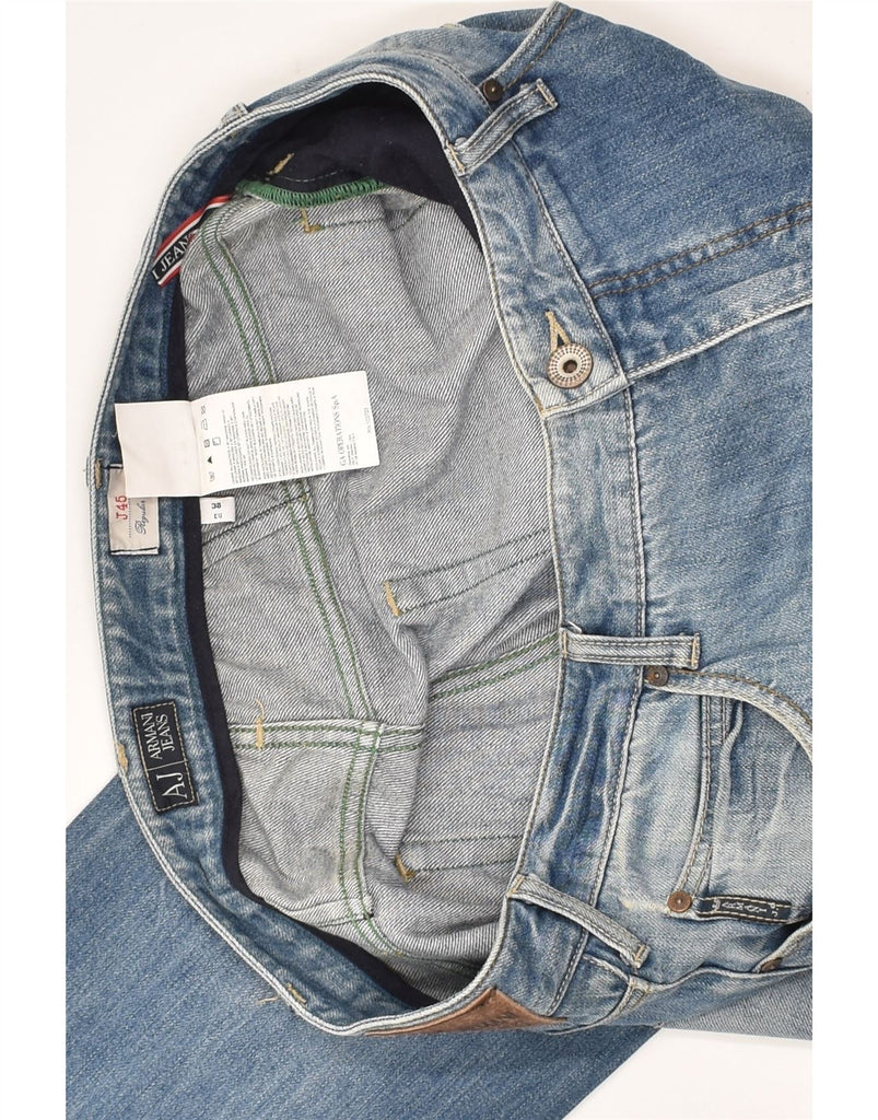 ARMANI Mens Straight Jeans W38 L34 Blue Cotton | Vintage Armani | Thrift | Second-Hand Armani | Used Clothing | Messina Hembry 