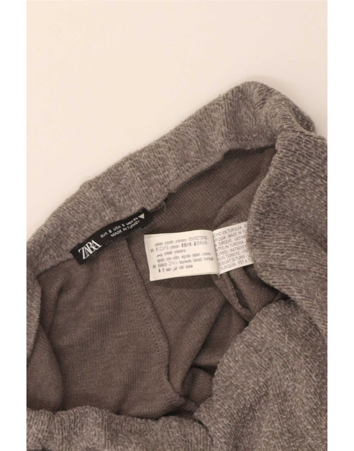 Zara Womens Tracksuit Trousers UK 8 Small Grey Polyester