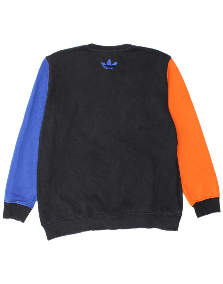 ADIDAS Mens New York Knicks Sweatshirt Jumper XL Multicoloured Colourblock