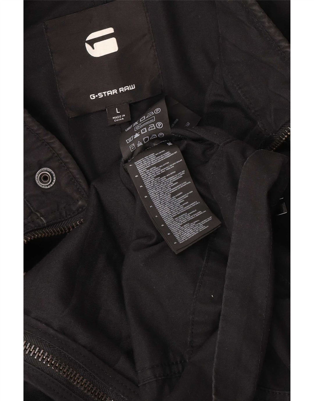G-Star Mens Racer Jacket UK 40 Large Black Cotton