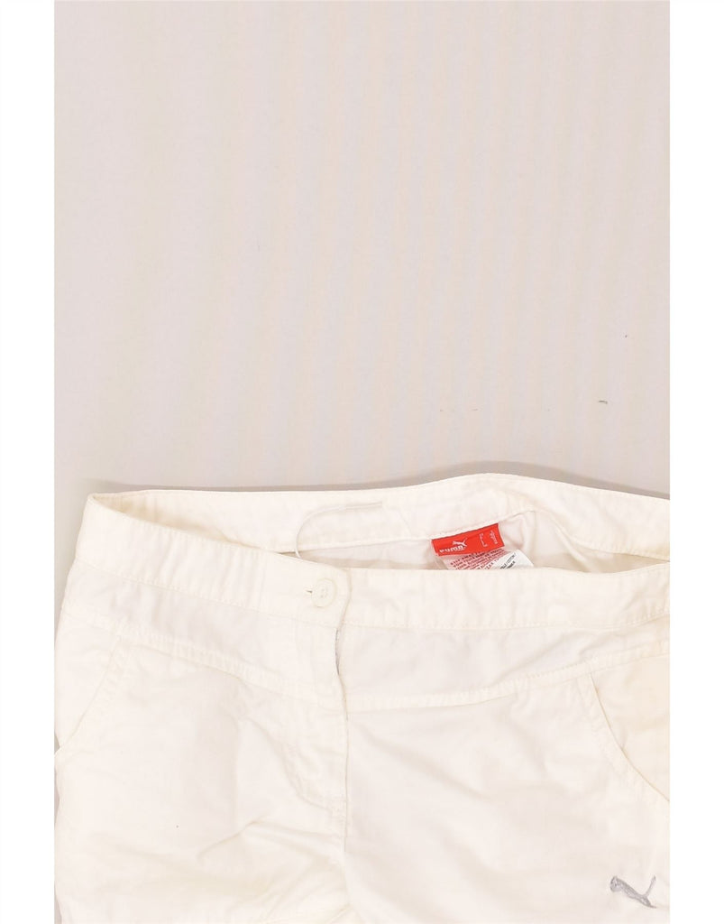 PUMA Girls Chino Shorts 11-12 Years W29 White Cotton | Vintage Puma | Thrift | Second-Hand Puma | Used Clothing | Messina Hembry 