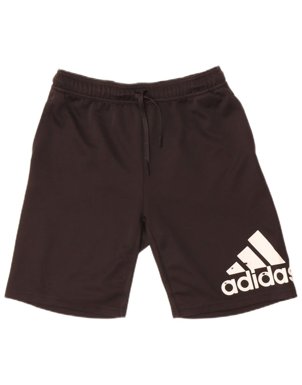 Adidas Boys Aeroready Graphic Sport Shorts 13-14 Years Black Polyester