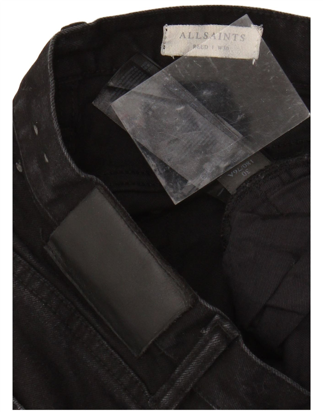 ALL SAINTS Mens REED Slim Jeans W30 L31 Black Cotton
