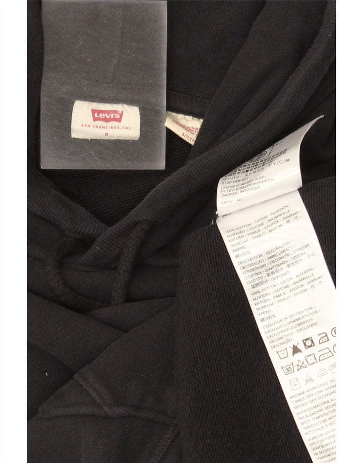 Levi's Mens Hoodie Jumper Small Black Cotton