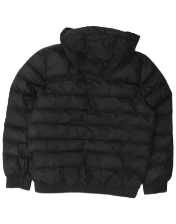 Nike Boys Hooded Padded Jacket 12-13 Years Laarge Black Polyester