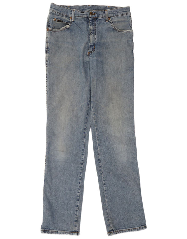 Wrangler Mens Texas Stretch Straight Jeans W34 L34 Blue Cotton