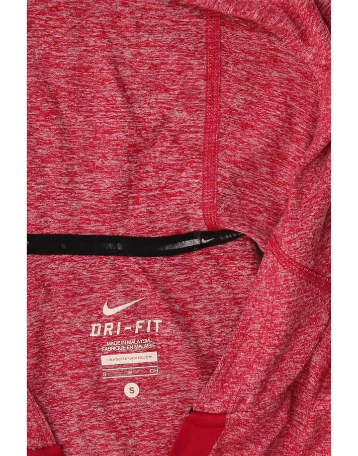 NIKE Womens Dri Fit Hoodie Jumper UK 10 Small Red Polyester Vintage Nike and Second-Hand Nike from Messina Hembry 