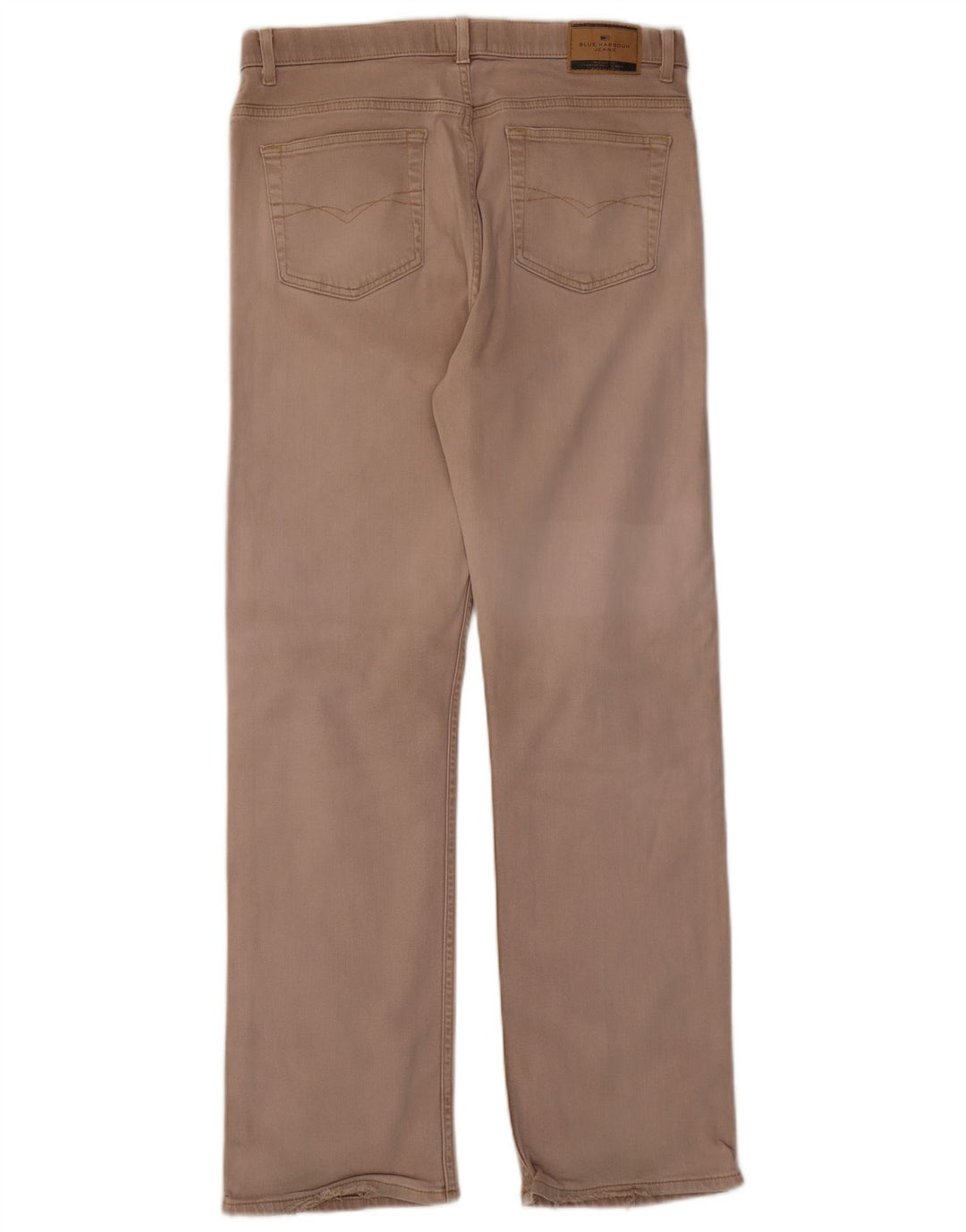 Marks & Spencer Mens Blue Harbour Straight Jeans W36 L33 Beige Cotton