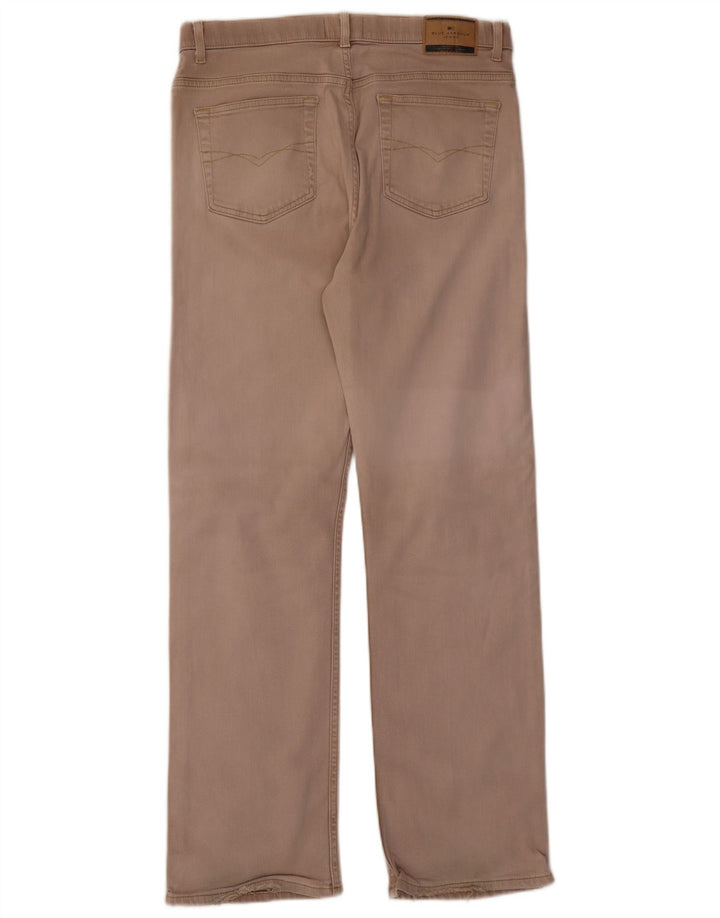 Marks & Spencer Mens Blue Harbour Straight Jeans W36 L33 Beige Cotton