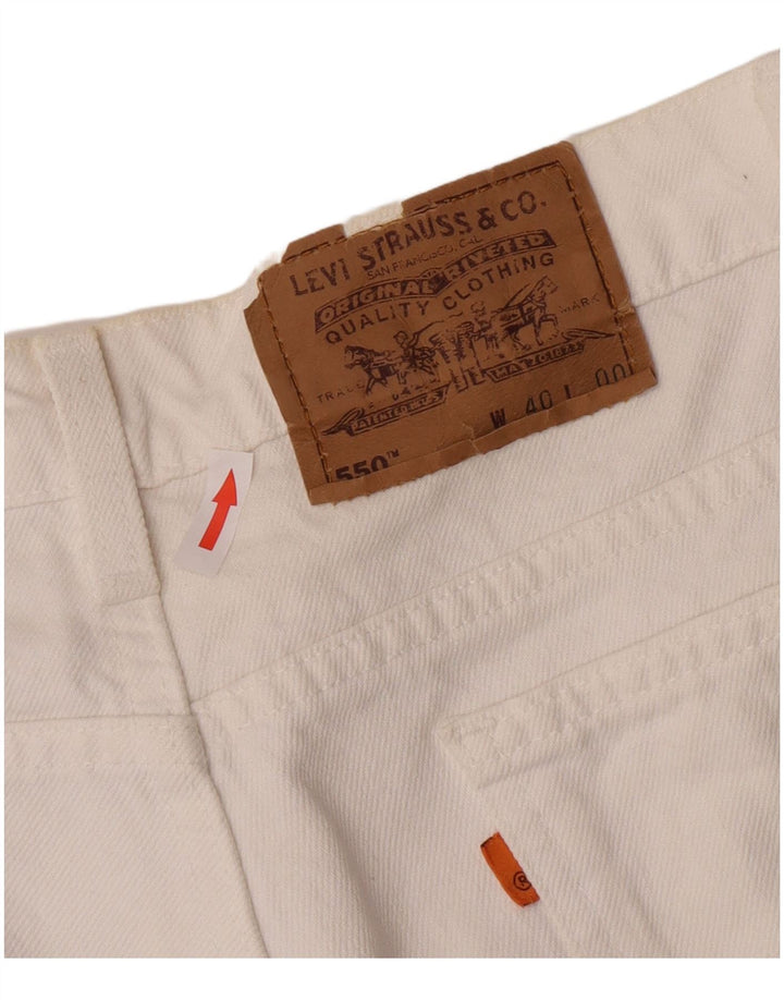 Levi's Mens 550 Denim Shorts W40 XL  White Cotton
