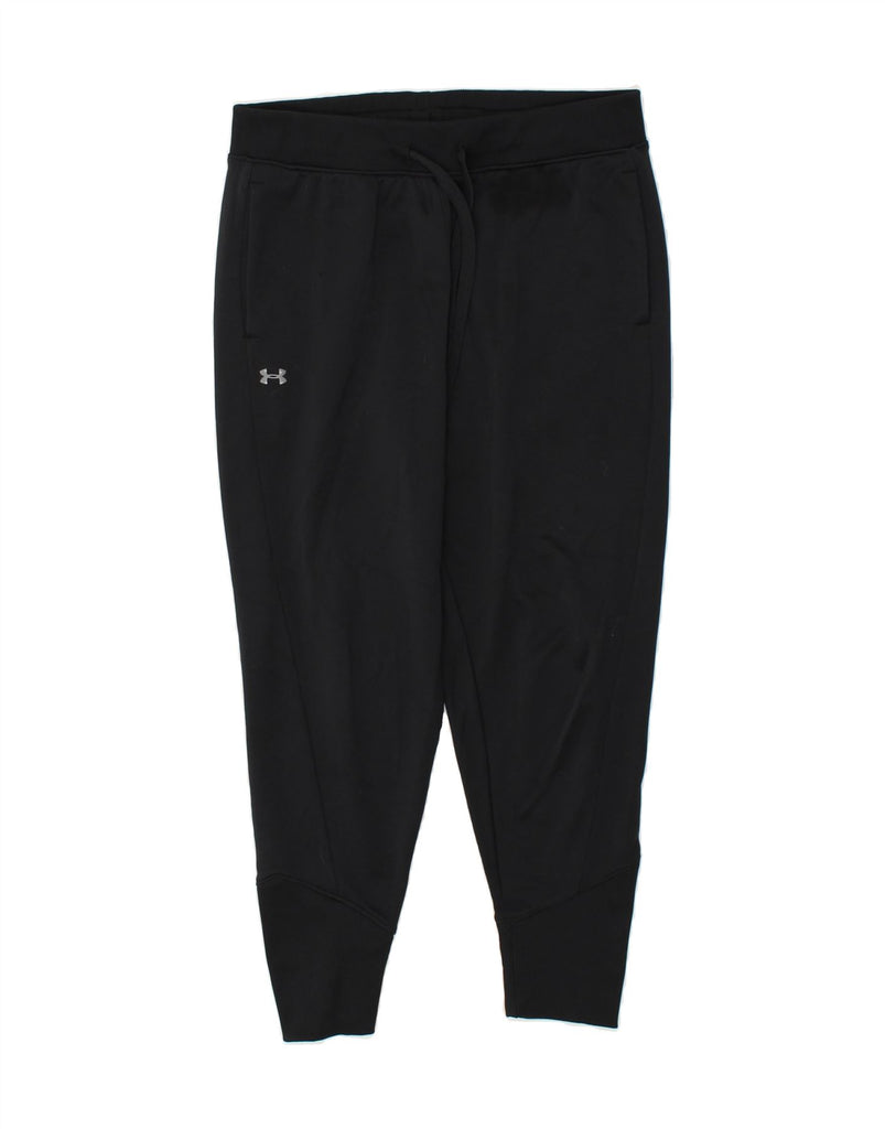 UNDER ARMOUR Womens Tracksuit Trousers UK 14 Medium Black Polyester | Vintage Under Armour | Thrift | Second-Hand Under Armour | Used Clothing | Messina Hembry 