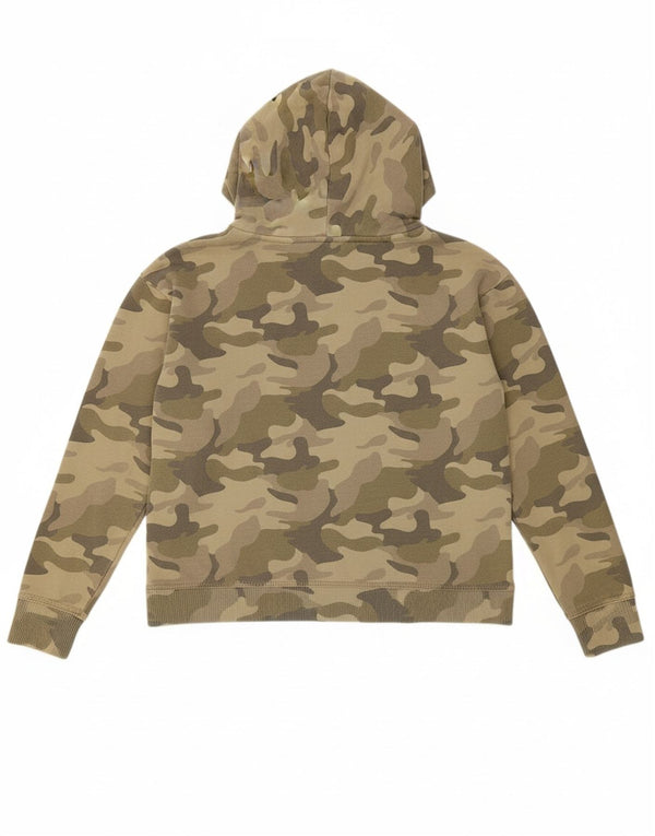 HOLLISTER Womens California Oversized Hoodie Jumper UK 10 Small Beige