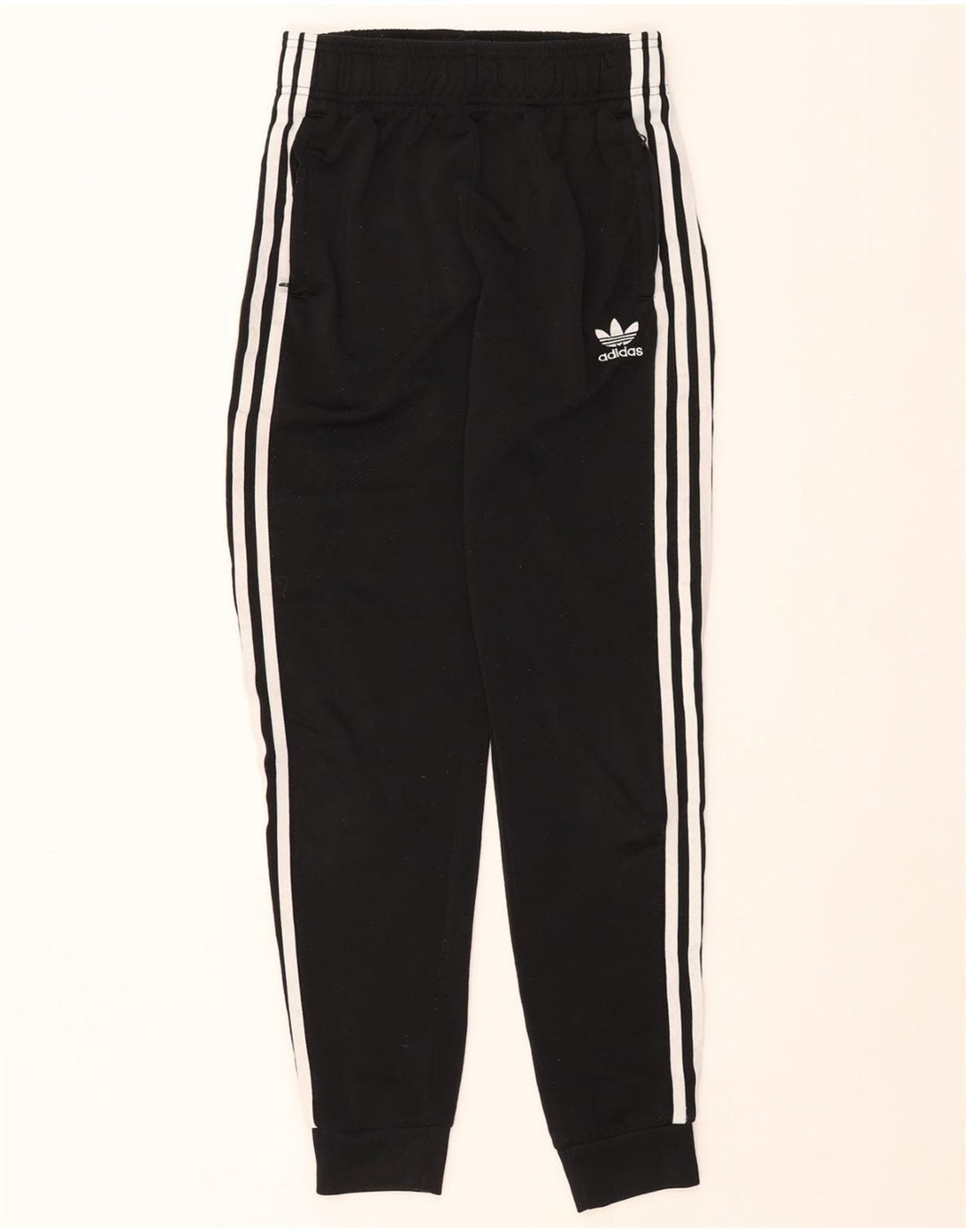 ADIDAS Boys Tracksuit Trousers Joggers 13-14 Years  Black Polyester