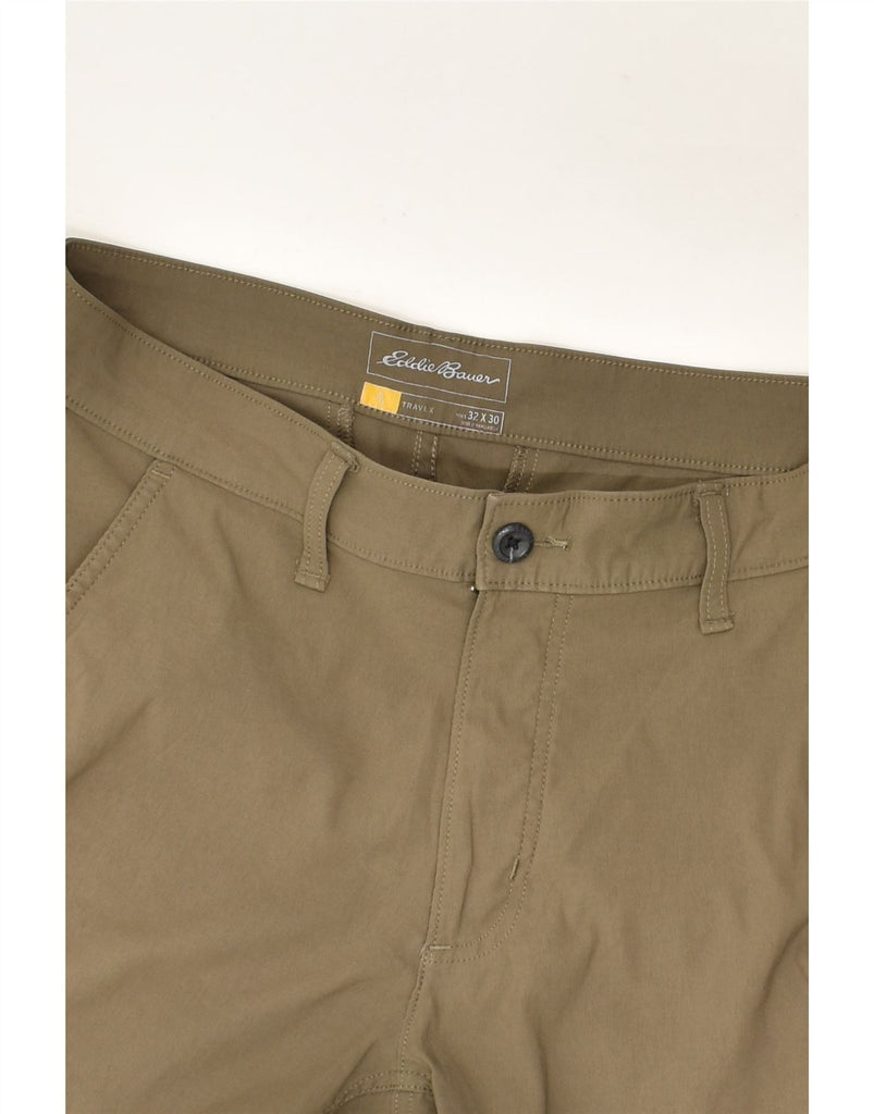 EDDIE BAUER Mens Straight Chino Trousers W32 L30 Beige Nylon | Vintage Eddie Bauer | Thrift | Second-Hand Eddie Bauer | Used Clothing | Messina Hembry 