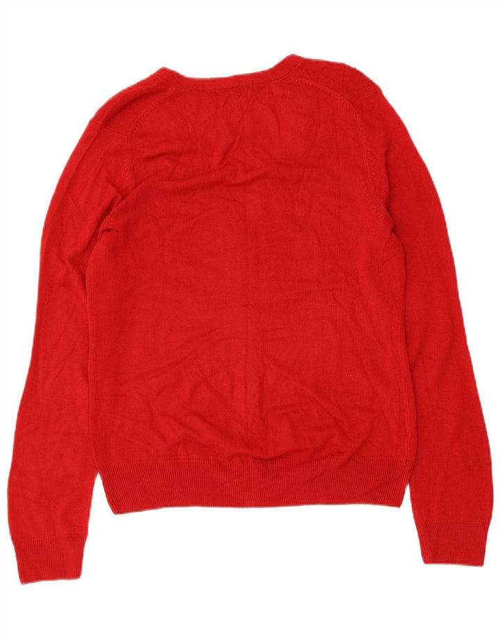 MARKS & SPENCER Womens Cardigan Sweater UK 12 Medium Red Acrylic
