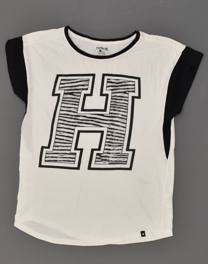 HURLEY Mens Graphic T-Shirt Top Small White Cotton | Vintage Hurley | Thrift | Second-Hand Hurley | Used Clothing | Messina Hembry 