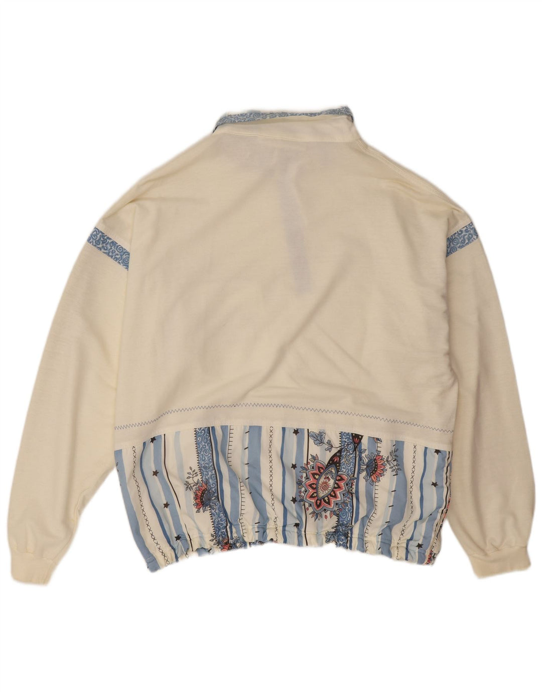 Canyon Womens Oversized Sweatshirt Jumper EU 40 Medium Off White Floral