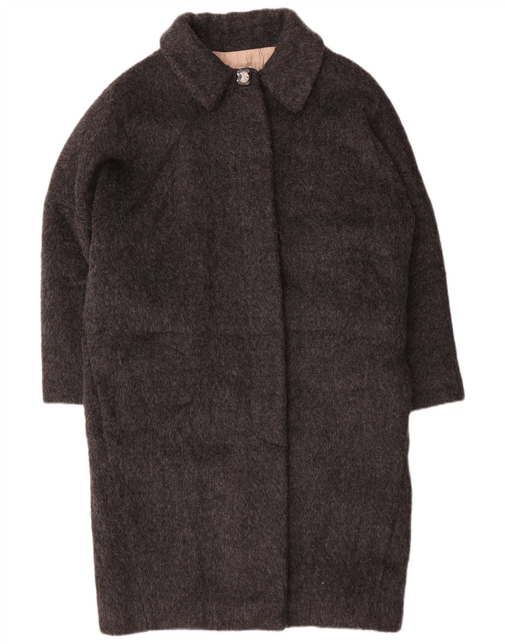Intrend Womens Overcoat UK 14 Large Grey Wool