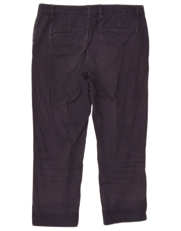 Fat Face Womens Capri Trousers UK 10 Small W28 L22 Navy Blue Cotton