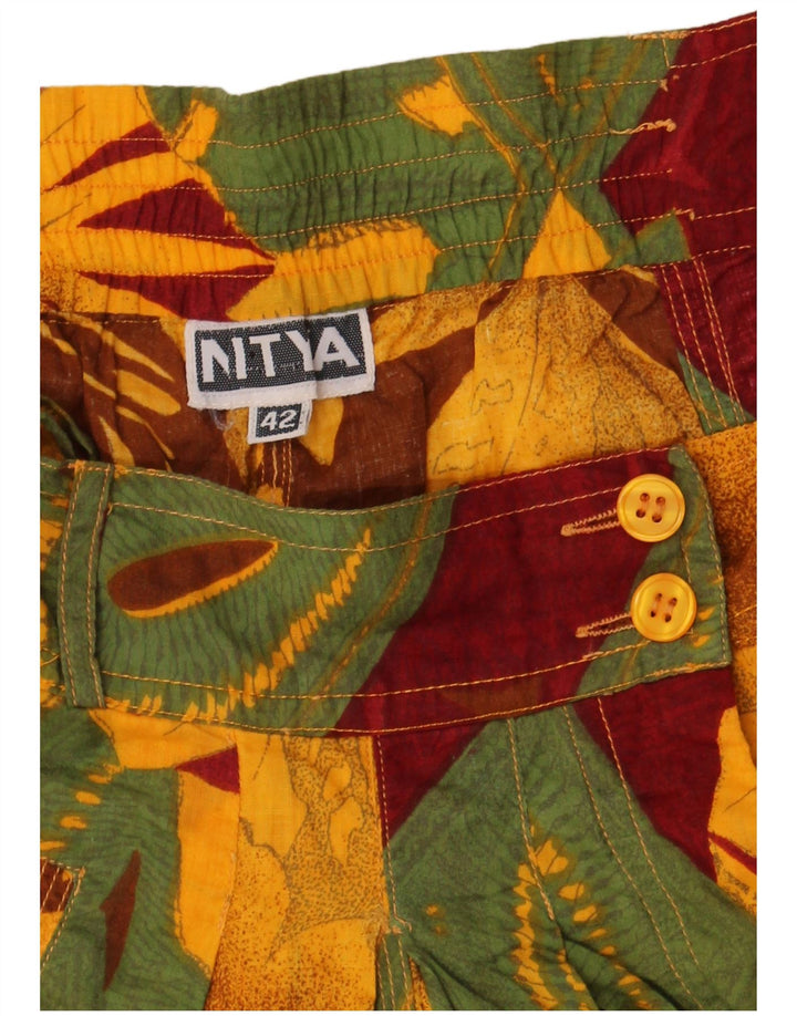 Nitya Womens Wide Leg Chino Shorts IT 42 Medium W26 Multicoloured Floral