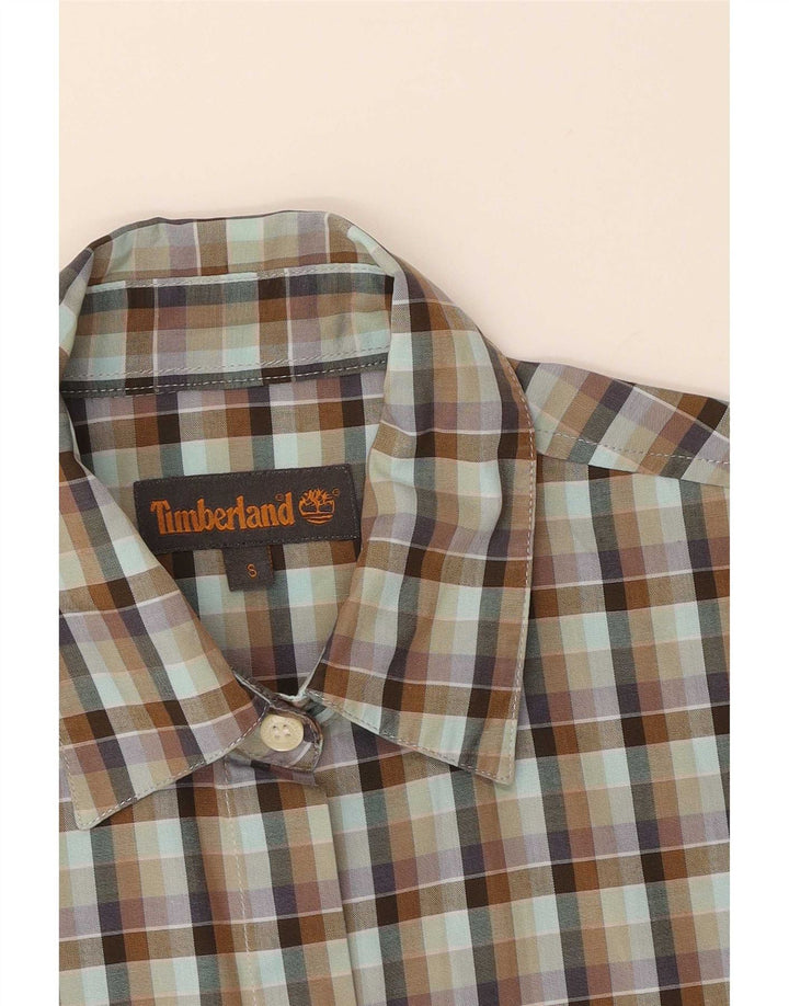 Timberland Womens Oversized Shirt UK 10 Small Green Check