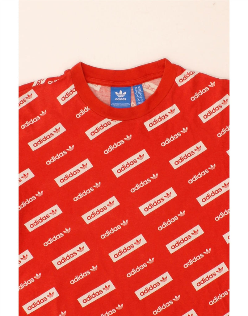 ADIDAS Mens Graphic T-Shirt Top XS Red Cotton | Vintage Adidas | Thrift | Second-Hand Adidas | Used Clothing | Messina Hembry 