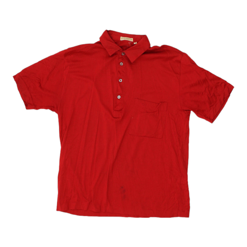 Louis Feraud Mens Red Short Sleeve Polo Shirt | Vintage High End Casual Designer Vintage Messina Hembry and Second-Hand Messina Hembry from Messina Hembry 