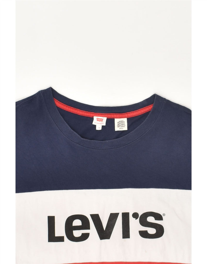 LEVI'S Womens Oversized Crop Graphic T-Shirt Top UK 10 Small Red | Vintage Levi's | Thrift | Second-Hand Levi's | Used Clothing | Messina Hembry 