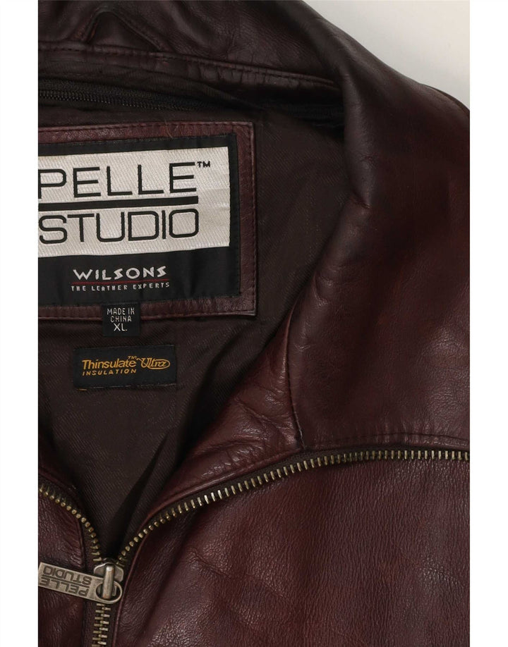 Wilsons Mens Leather Jacket UK 42 XL Brown