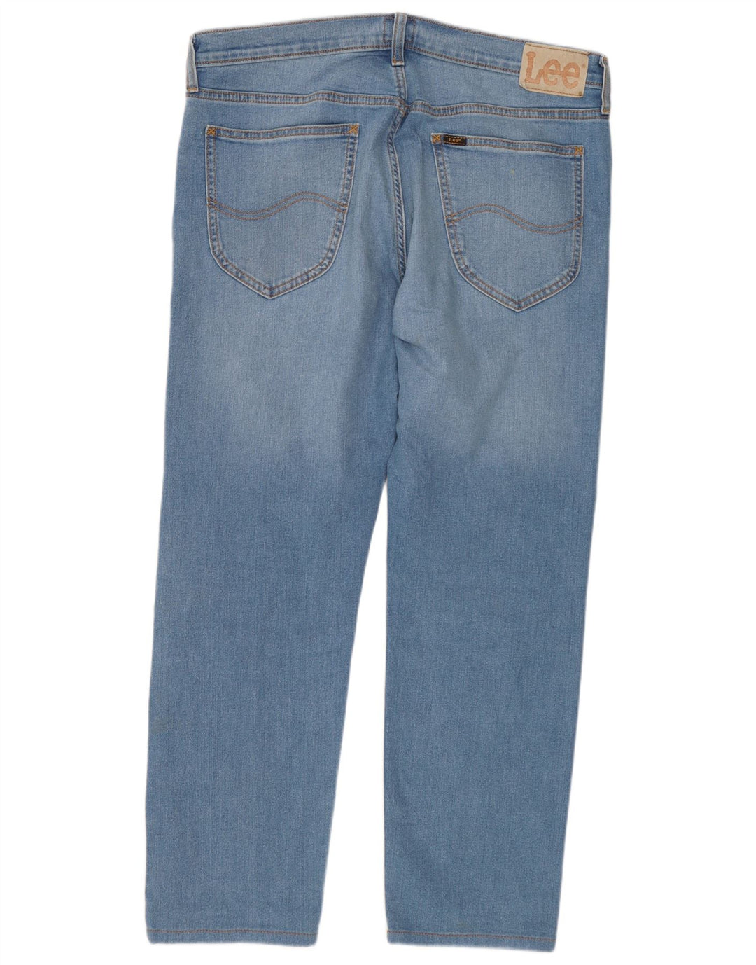 Lee Womens Daren Zip Fly Straight Jeans W33 L30 Blue Cotton