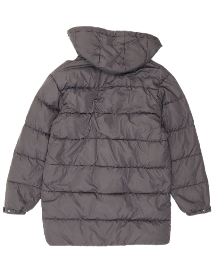 Ellesse Womens Hooded Oversized Padded Coat UK 6 XS Grey Nylon
