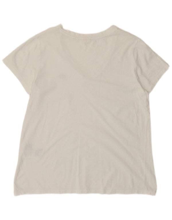 Levi's Womens T-Shirt Top UK 14 Large White Cotton