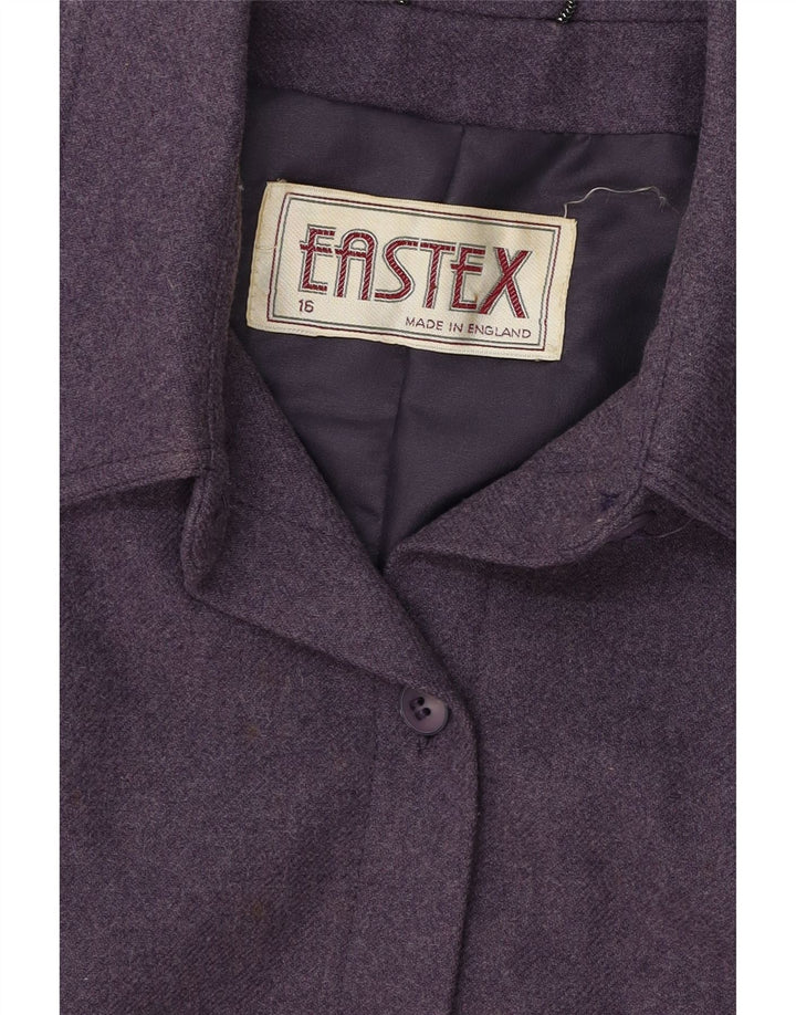 EASTEX Womens Bomber Jacket UK 16 Large  Purple Wool Vintage Eastex and Second-Hand Eastex from Messina Hembry 