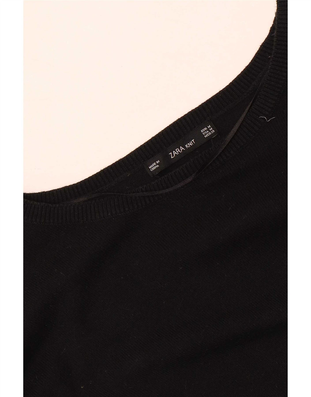 Zara Womens Oversized Boat Neck Jumper Sweater UK 14 Medium Black