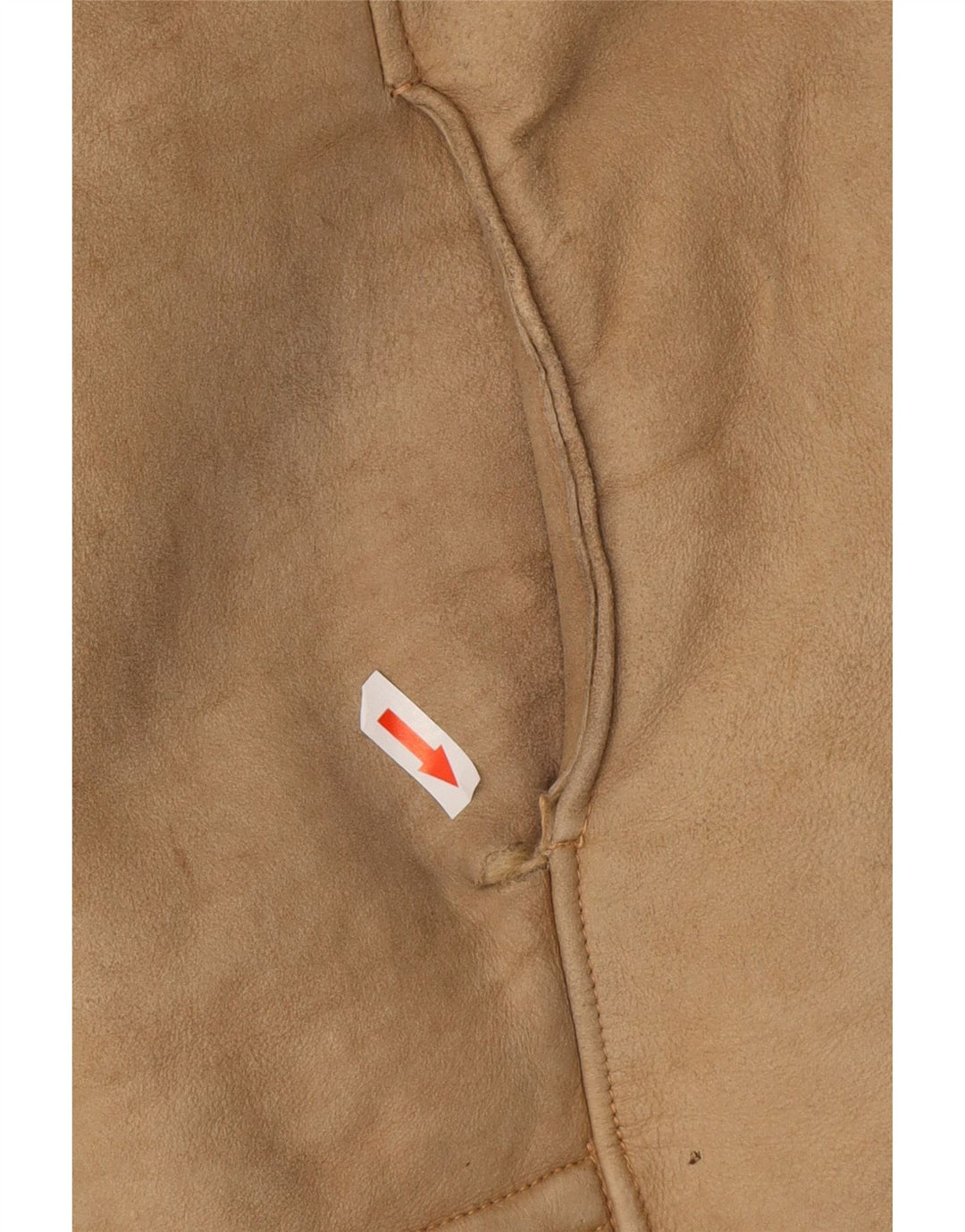 Vintage Mens Shearling Jacket UK 38 Medium Brown