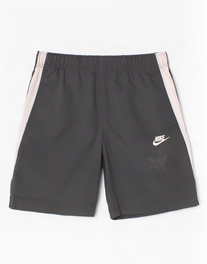 Nike Boys Sport Shorts 12-13 Years Large Grey Colourblock Polyester