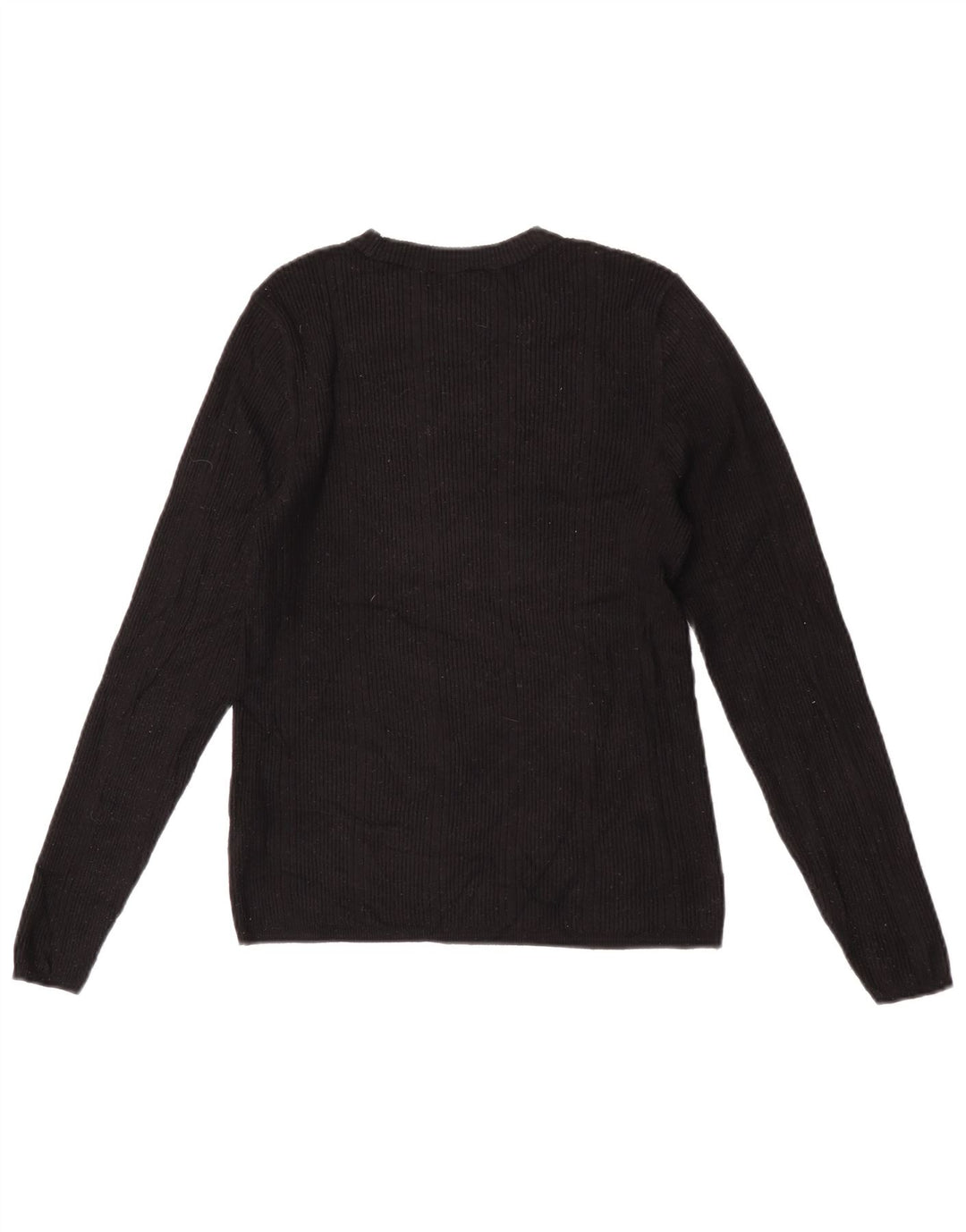 Marks & Spencer Womens Boat Neck Jumper Sweater UK 12 Medium  Black Viscose