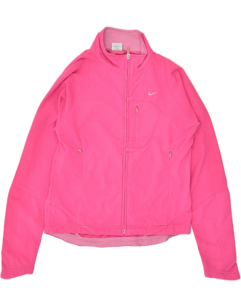 NIKE Womens Tracksuit Top Jacket US 4/6 Small Pink Polyester | Vintage Nike | Thrift | Second-Hand Nike | Used Clothing | Messina Hembry 