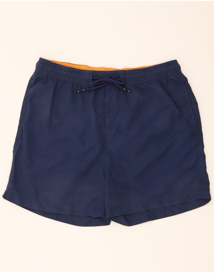Jack & Jones Mens Swimming Shorts Small  Navy Blue Polyester