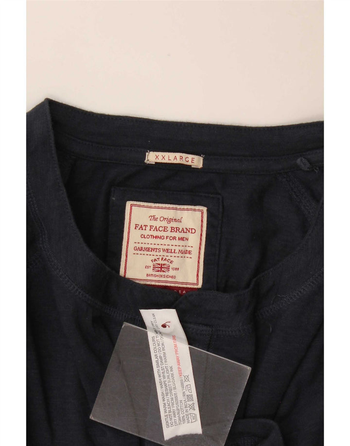 Fat Face Mens Top Long Sleeve 2XL Navy Blue Cotton