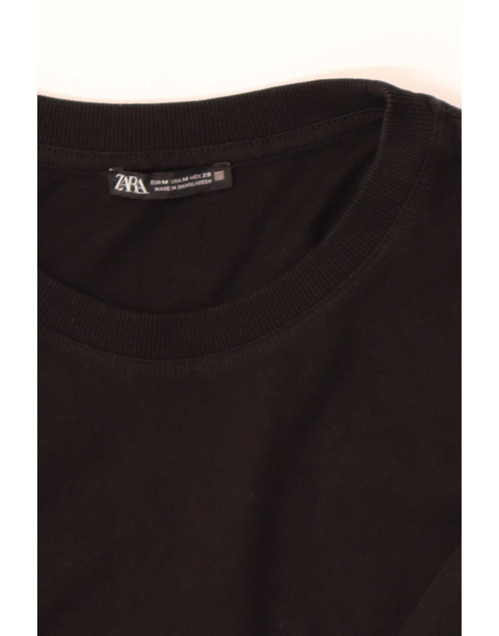 Zara Womens Long Sleeve Tiered Dress UK 14 Medium Black