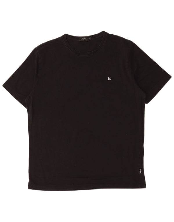 Liu Jo Mens T-Shirt Top Large Black Cotton
