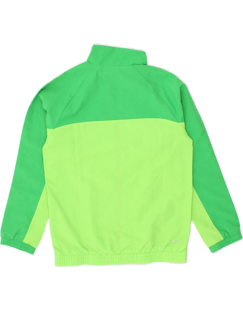 ADIDAS Boys Tracksuit Top Jacket 7-8 Years Green Colourblock Polyester | Vintage Adidas | Thrift | Second-Hand Adidas | Used Clothing | Messina Hembry 