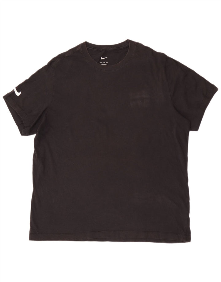 NIKE Mens T-Shirt Top 2XL Black Cotton