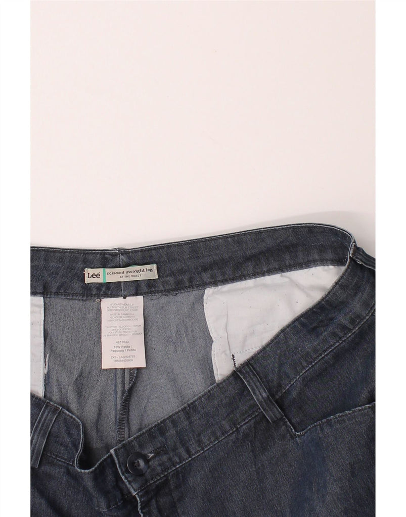 LEE Womens Relaxed Fit Straight Jeans US 16 2XL W40 L28 Navy Blue Cotton Vintage Lee and Second-Hand Lee from Messina Hembry 